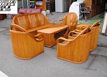 二手籐製沙發出售 尋寶屋二手 藤椅組 591居家 家具