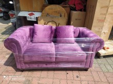 [全新] 全新紫色兩人座布沙發雙人沙發全新