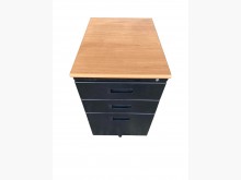 [9成新] C10106*木紋黑色活動櫃辦公櫥櫃無破損有使用痕跡