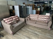[9成新] 吉田二手傢俱❤北歐風2+3布沙發多件沙發組無破損有使用痕跡