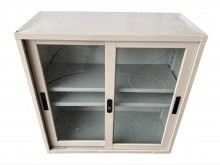 [9成新] C12806*3尺玻璃鐵櫃辦公櫥櫃無破損有使用痕跡