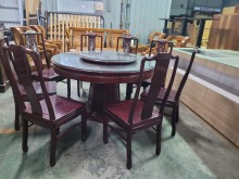 [95成新] 閣樓-紅木餐桌餐桌+八椅餐桌椅組近乎全新