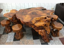 [95成新] 原木桌椅，原木藝術茶桌，辦公桌辦公桌近乎全新